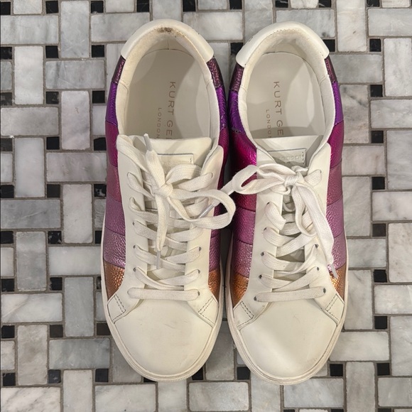 Kurt Geiger Women's Sneakers in Pink, Purple, and Gold - Picture 2 of 4